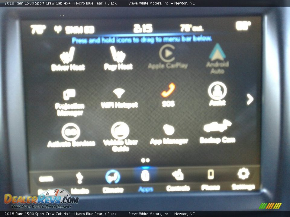 2018 Ram 1500 Sport Crew Cab 4x4 Hydro Blue Pearl / Black Photo #24