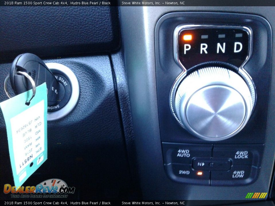 2018 Ram 1500 Sport Crew Cab 4x4 Hydro Blue Pearl / Black Photo #25