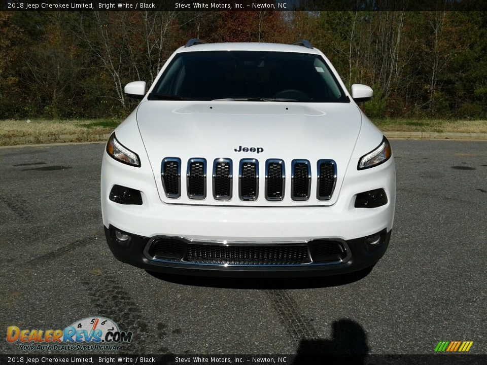 2018 Jeep Cherokee Limited Bright White / Black Photo #3