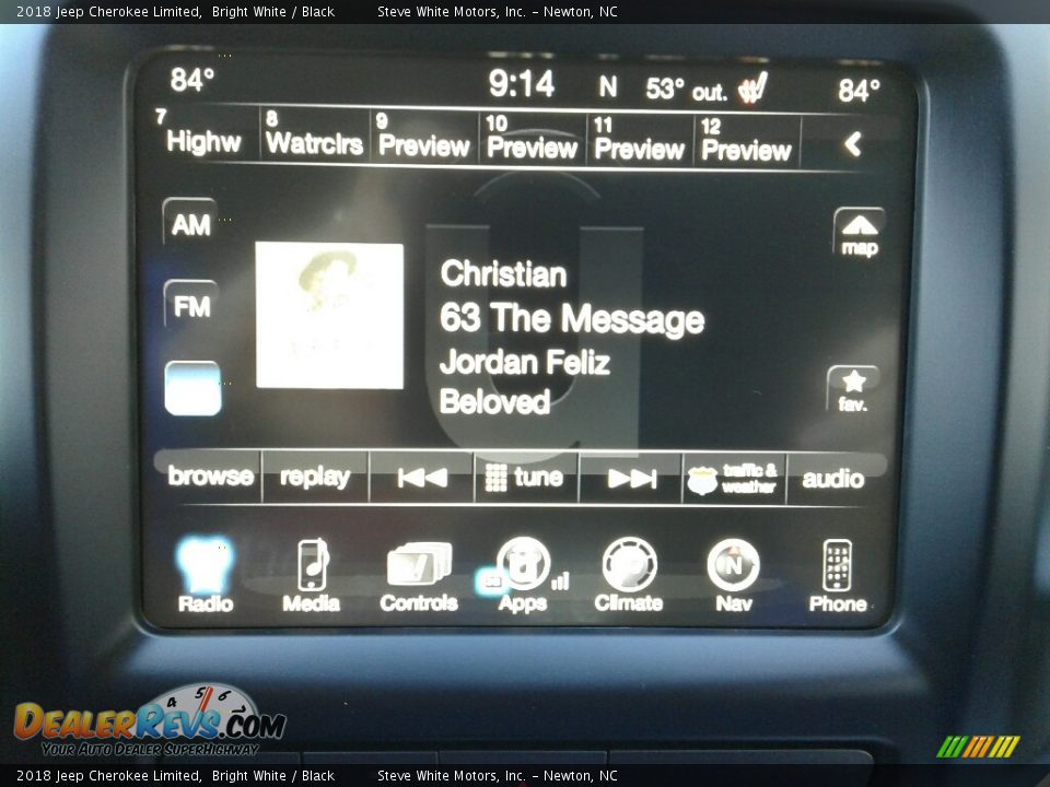 2018 Jeep Cherokee Limited Bright White / Black Photo #19