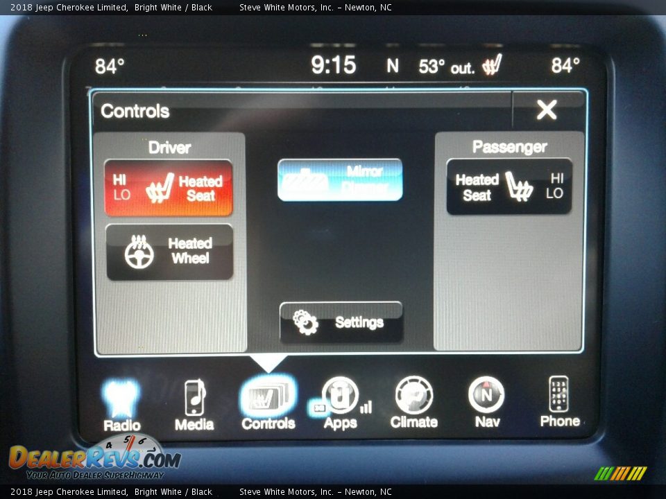 2018 Jeep Cherokee Limited Bright White / Black Photo #21