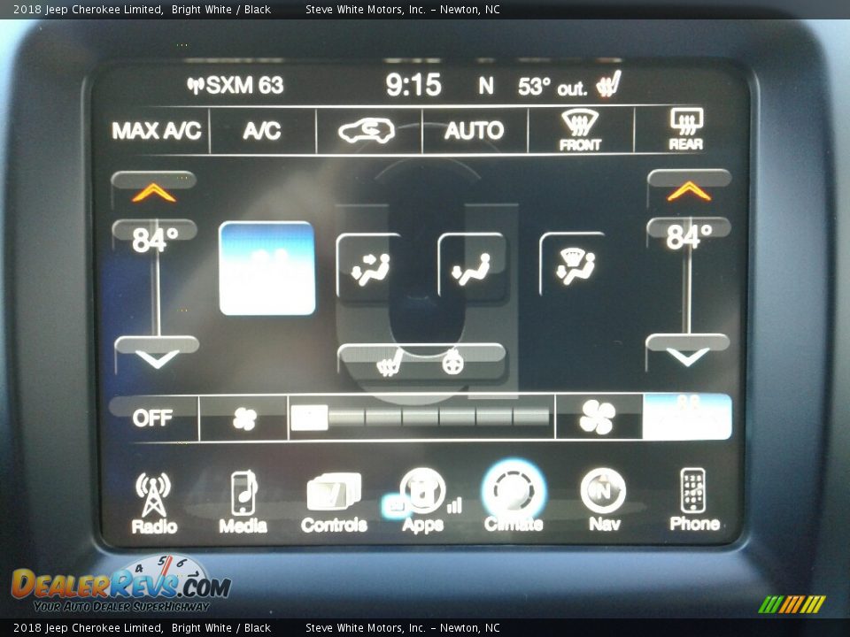 2018 Jeep Cherokee Limited Bright White / Black Photo #22