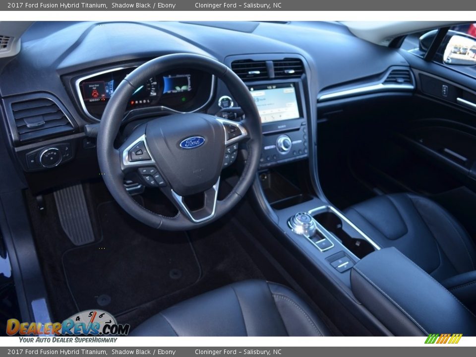 2017 Ford Fusion Hybrid Titanium Shadow Black / Ebony Photo #10