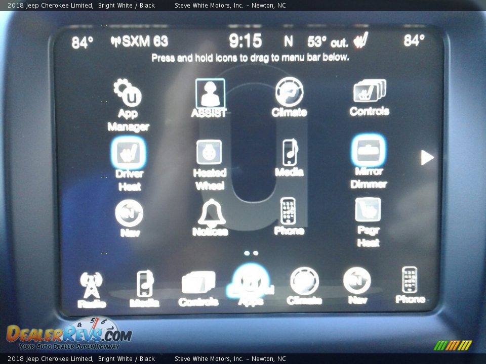 2018 Jeep Cherokee Limited Bright White / Black Photo #24