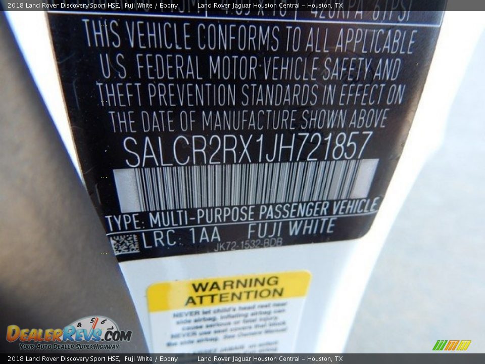 2018 Land Rover Discovery Sport HSE Fuji White / Ebony Photo #25