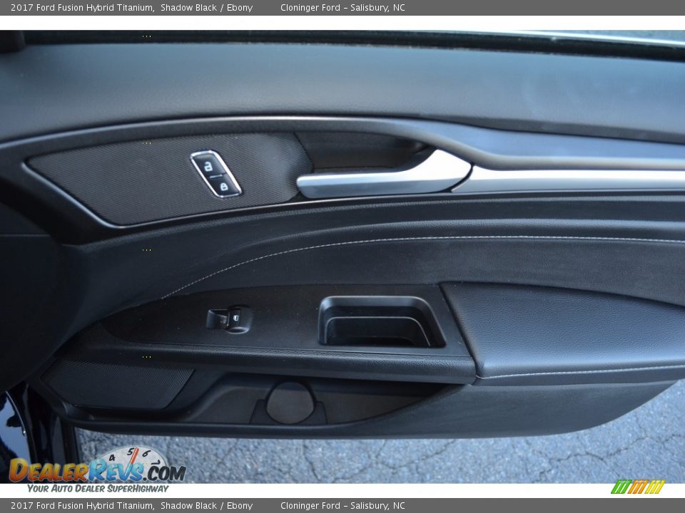 2017 Ford Fusion Hybrid Titanium Shadow Black / Ebony Photo #14
