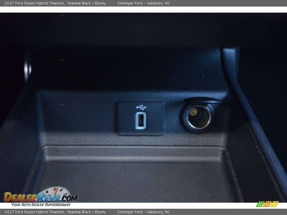 2017 Ford Fusion Hybrid Titanium Shadow Black / Ebony Photo #22