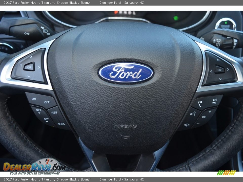 2017 Ford Fusion Hybrid Titanium Shadow Black / Ebony Photo #24