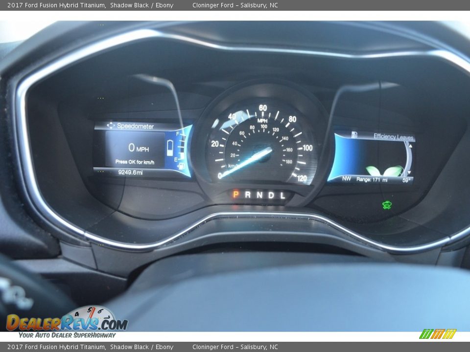 2017 Ford Fusion Hybrid Titanium Shadow Black / Ebony Photo #25