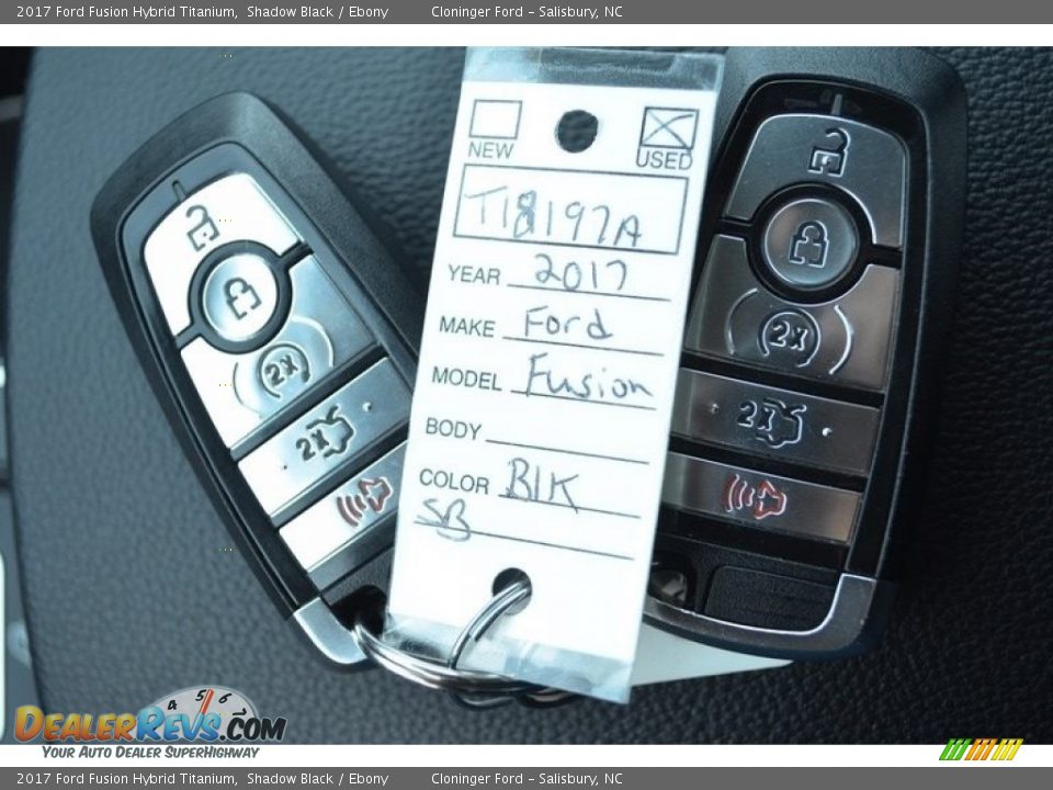 2017 Ford Fusion Hybrid Titanium Shadow Black / Ebony Photo #28