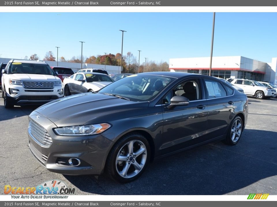 2015 Ford Fusion SE Magnetic Metallic / Charcoal Black Photo #7