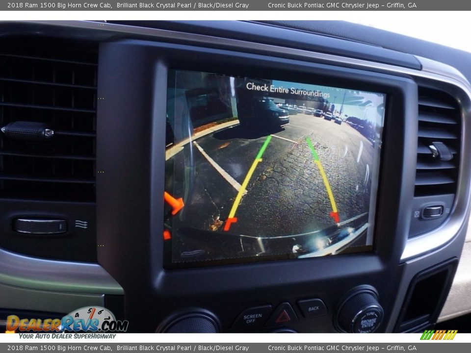 2018 Ram 1500 Big Horn Crew Cab Brilliant Black Crystal Pearl / Black/Diesel Gray Photo #15