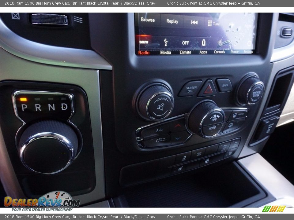 2018 Ram 1500 Big Horn Crew Cab Brilliant Black Crystal Pearl / Black/Diesel Gray Photo #16
