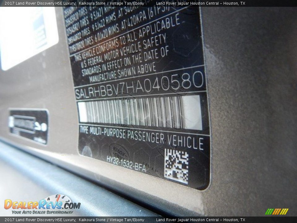 2017 Land Rover Discovery HSE Luxury Kaikoura Stone / Vintage Tan/Ebony Photo #25