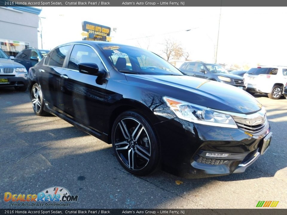 2016 Honda Accord Sport Sedan Crystal Black Pearl / Black Photo #1