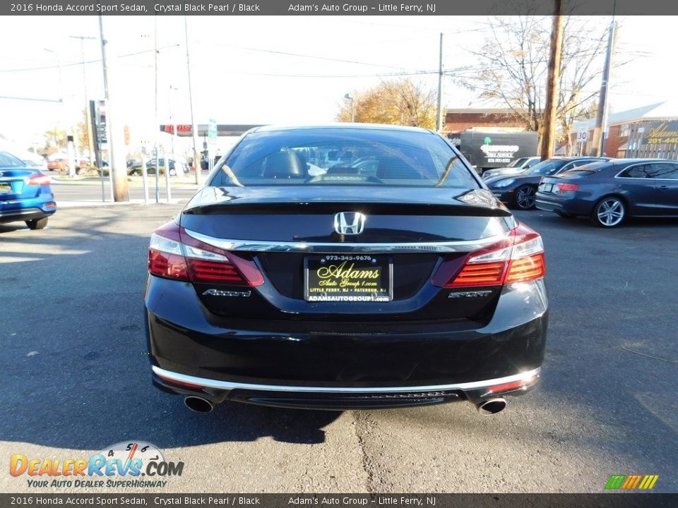 2016 Honda Accord Sport Sedan Crystal Black Pearl / Black Photo #6