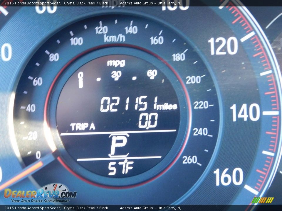2016 Honda Accord Sport Sedan Crystal Black Pearl / Black Photo #17