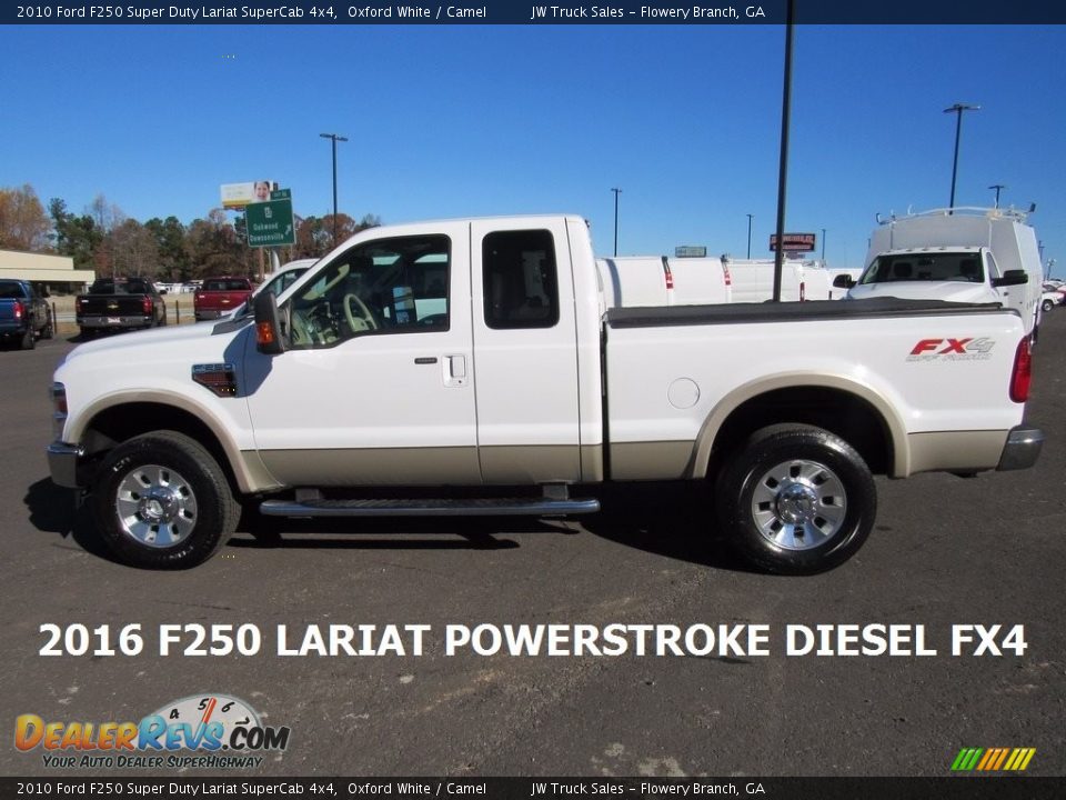 2010 Ford F250 Super Duty Lariat SuperCab 4x4 Oxford White / Camel Photo #2