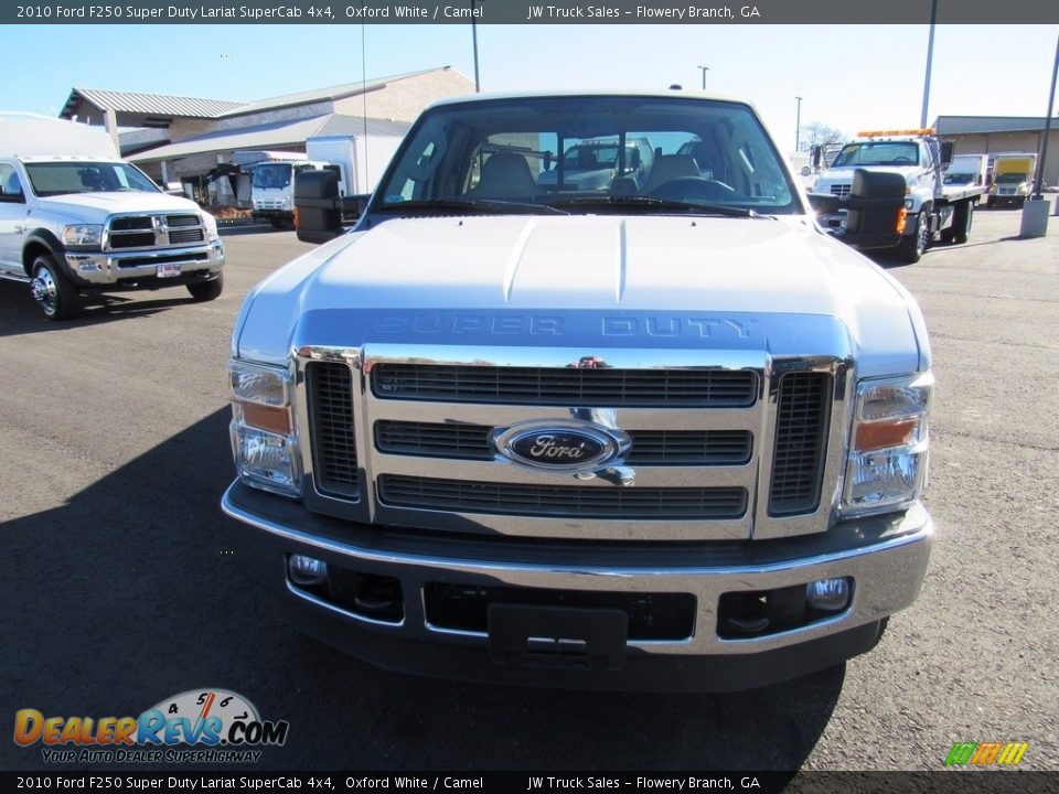 2010 Ford F250 Super Duty Lariat SuperCab 4x4 Oxford White / Camel Photo #3