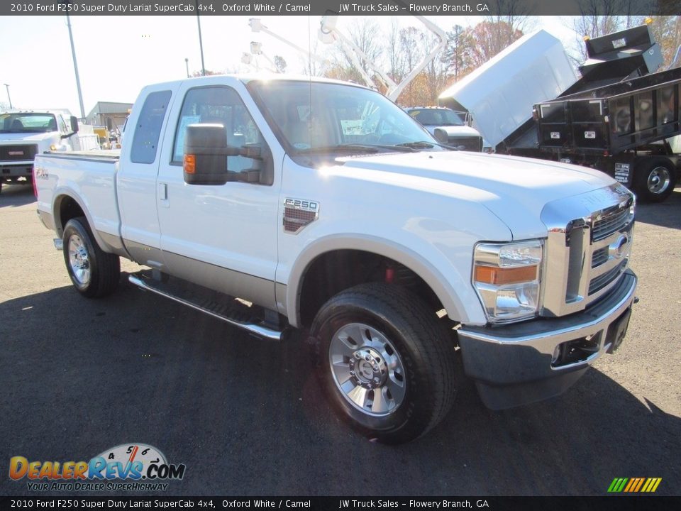 2010 Ford F250 Super Duty Lariat SuperCab 4x4 Oxford White / Camel Photo #4