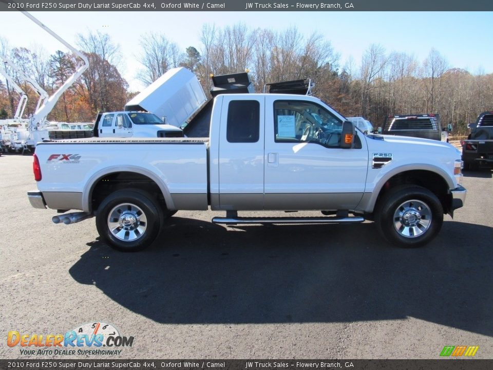 2010 Ford F250 Super Duty Lariat SuperCab 4x4 Oxford White / Camel Photo #5
