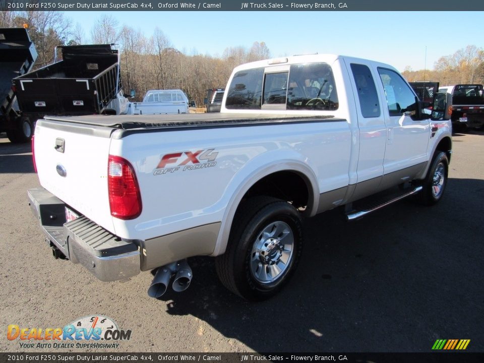 2010 Ford F250 Super Duty Lariat SuperCab 4x4 Oxford White / Camel Photo #6