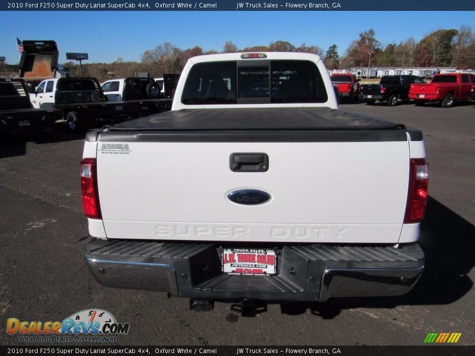 2010 Ford F250 Super Duty Lariat SuperCab 4x4 Oxford White / Camel Photo #7