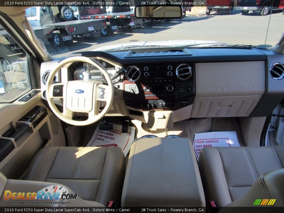 2010 Ford F250 Super Duty Lariat SuperCab 4x4 Oxford White / Camel Photo #15