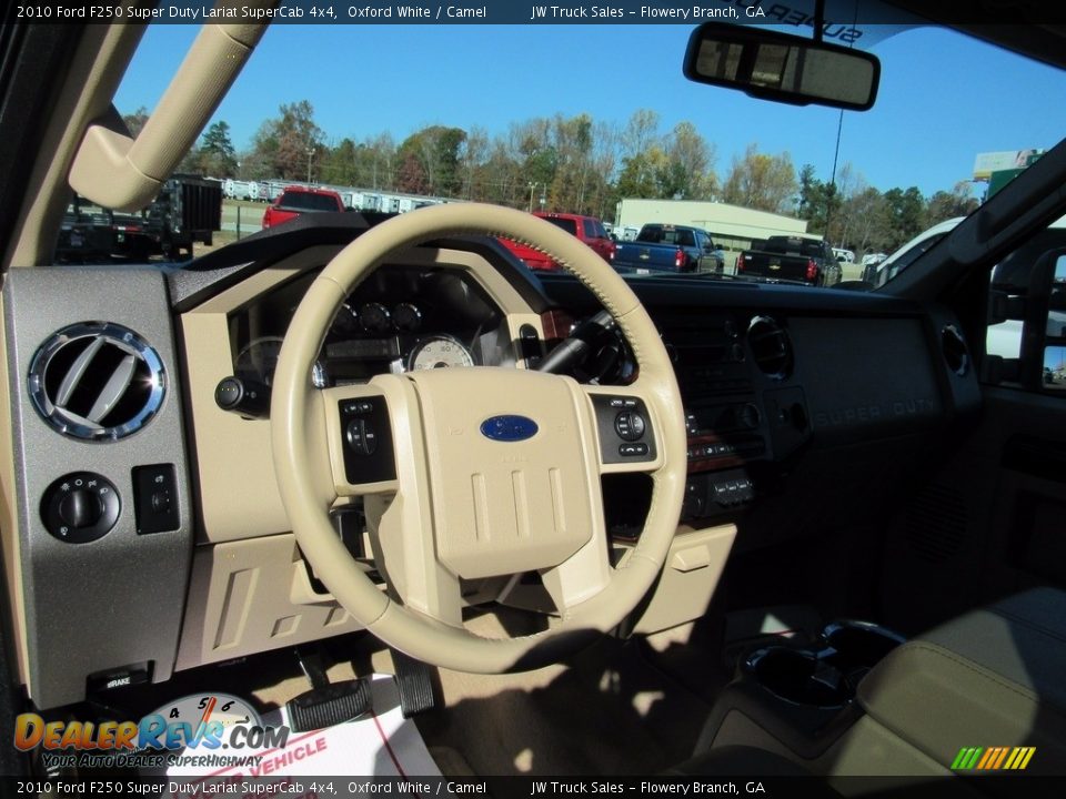 2010 Ford F250 Super Duty Lariat SuperCab 4x4 Oxford White / Camel Photo #17