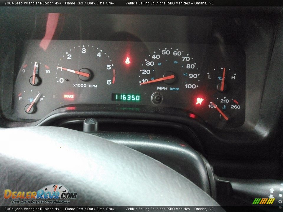 2004 Jeep Wrangler Rubicon 4x4 Flame Red / Dark Slate Gray Photo #4