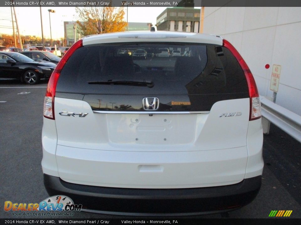 2014 Honda CR-V EX AWD White Diamond Pearl / Gray Photo #4