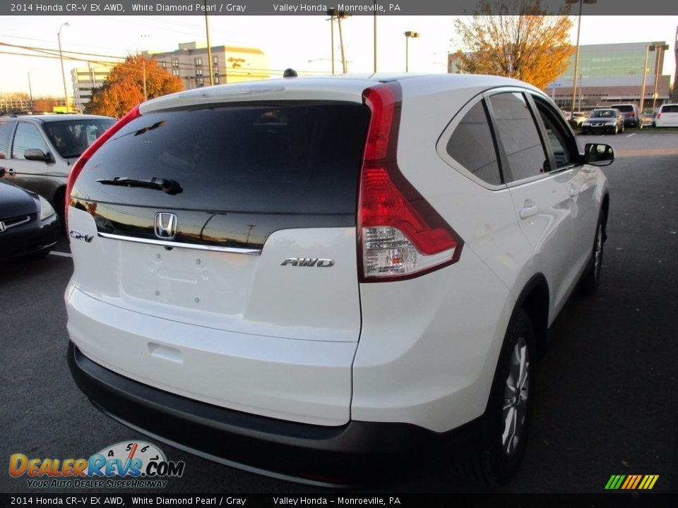 2014 Honda CR-V EX AWD White Diamond Pearl / Gray Photo #5