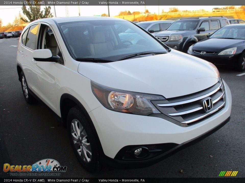 2014 Honda CR-V EX AWD White Diamond Pearl / Gray Photo #8
