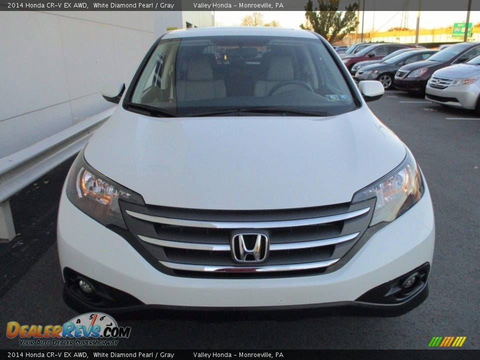 2014 Honda CR-V EX AWD White Diamond Pearl / Gray Photo #9