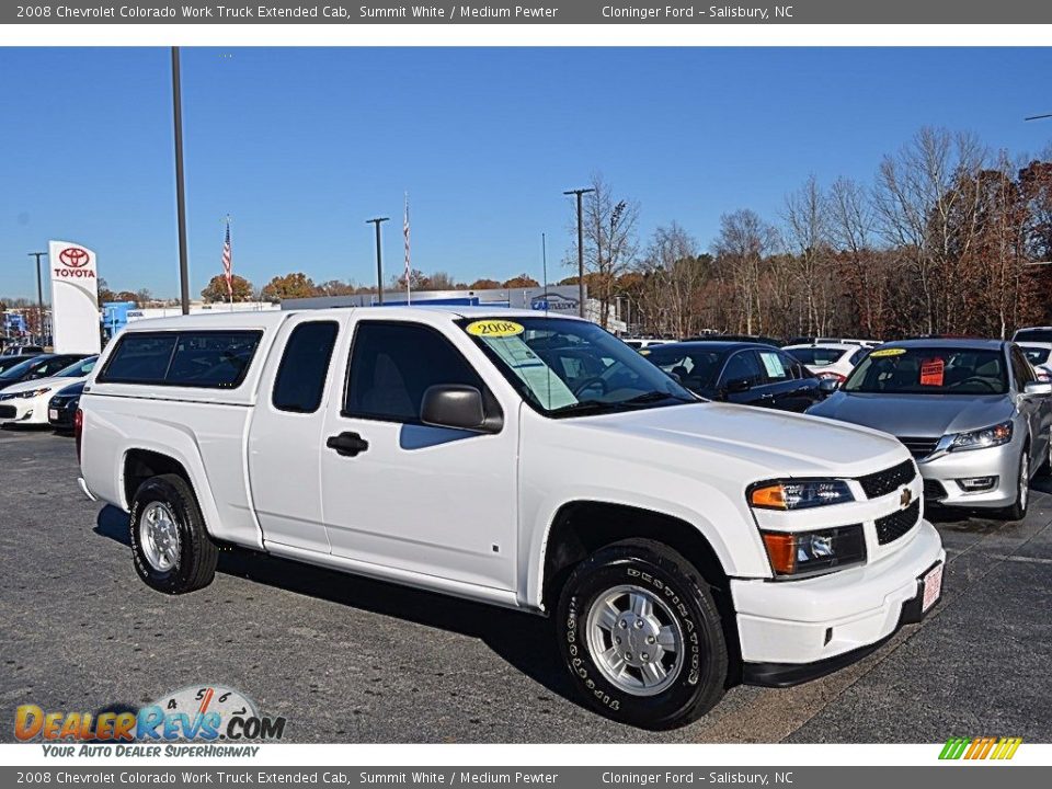 2008 Chevrolet Colorado Work Truck Extended Cab Summit White / Medium Pewter Photo #1