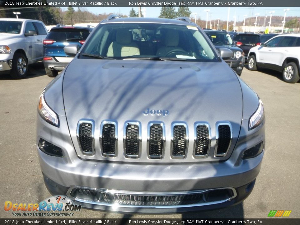 2018 Jeep Cherokee Limited 4x4 Billet Silver Metallic / Black Photo #8