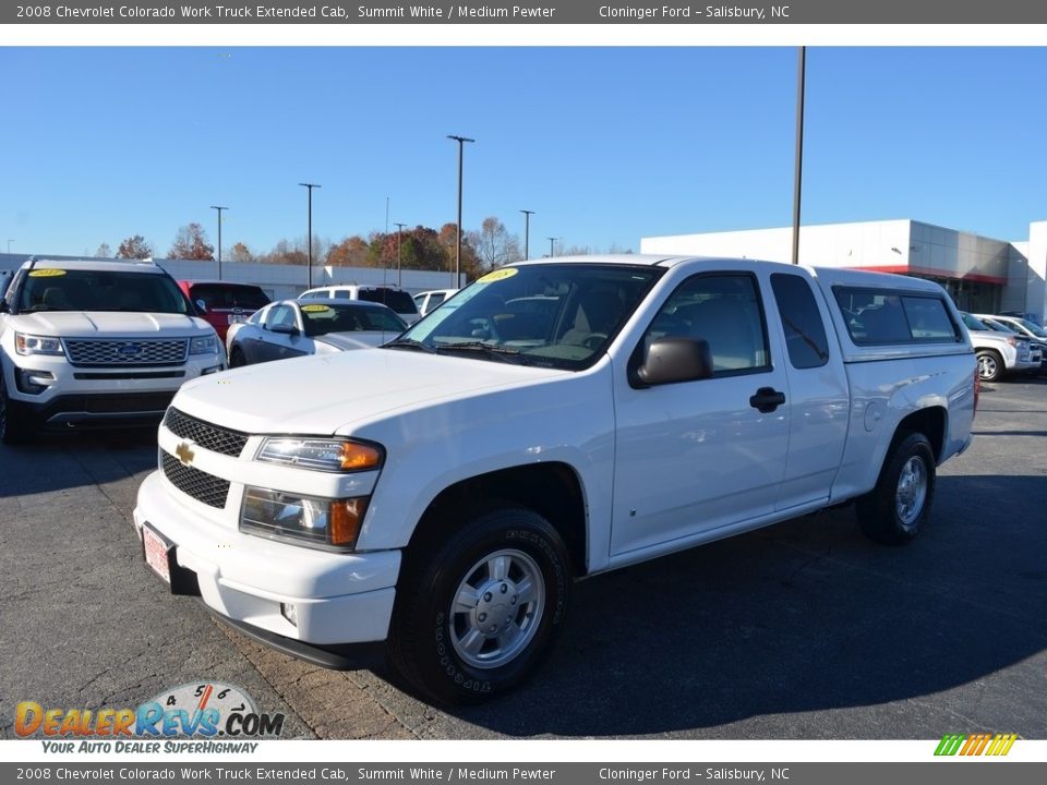 2008 Chevrolet Colorado Work Truck Extended Cab Summit White / Medium Pewter Photo #7