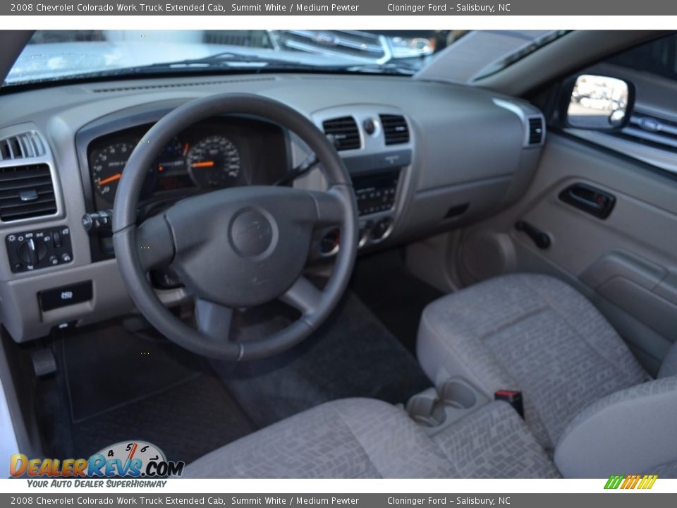 2008 Chevrolet Colorado Work Truck Extended Cab Summit White / Medium Pewter Photo #11