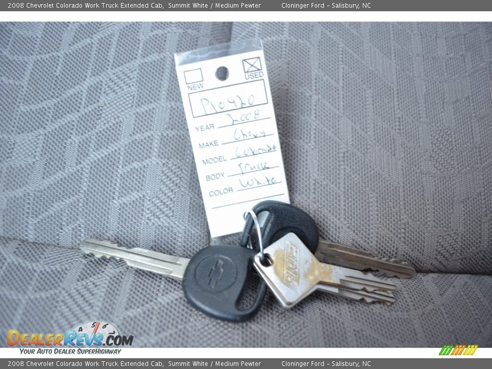 2008 Chevrolet Colorado Work Truck Extended Cab Summit White / Medium Pewter Photo #18