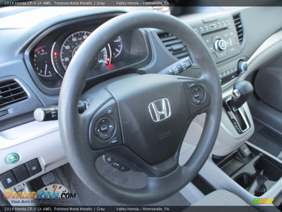 2014 Honda CR-V LX AWD Polished Metal Metallic / Gray Photo #12