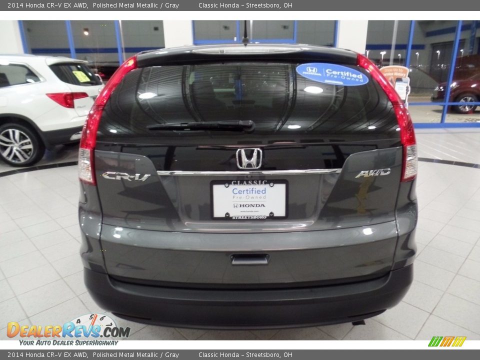 2014 Honda CR-V EX AWD Polished Metal Metallic / Gray Photo #8