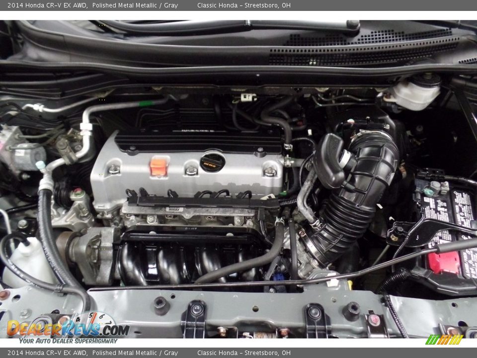 2014 Honda CR-V EX AWD Polished Metal Metallic / Gray Photo #13