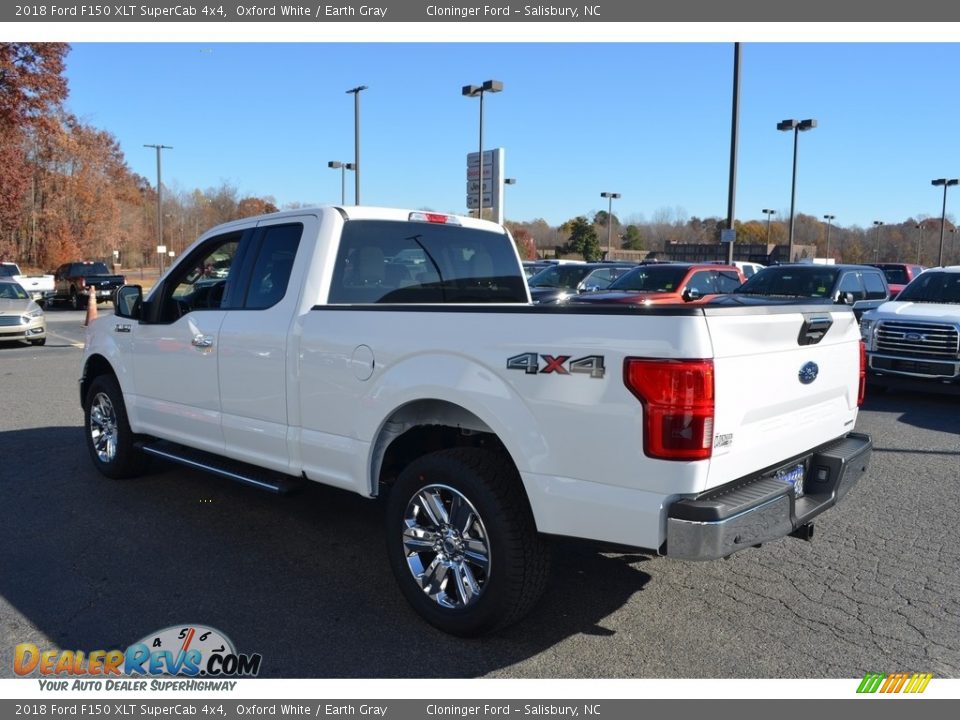 2018 Ford F150 XLT SuperCab 4x4 Oxford White / Earth Gray Photo #21