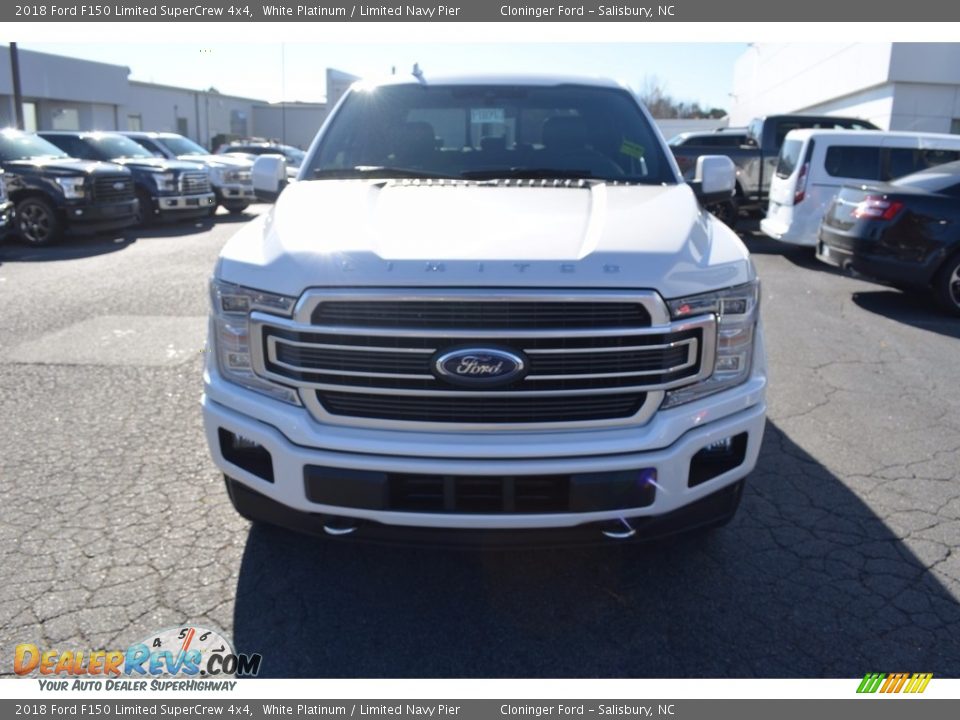 2018 Ford F150 Limited SuperCrew 4x4 White Platinum / Limited Navy Pier Photo #4
