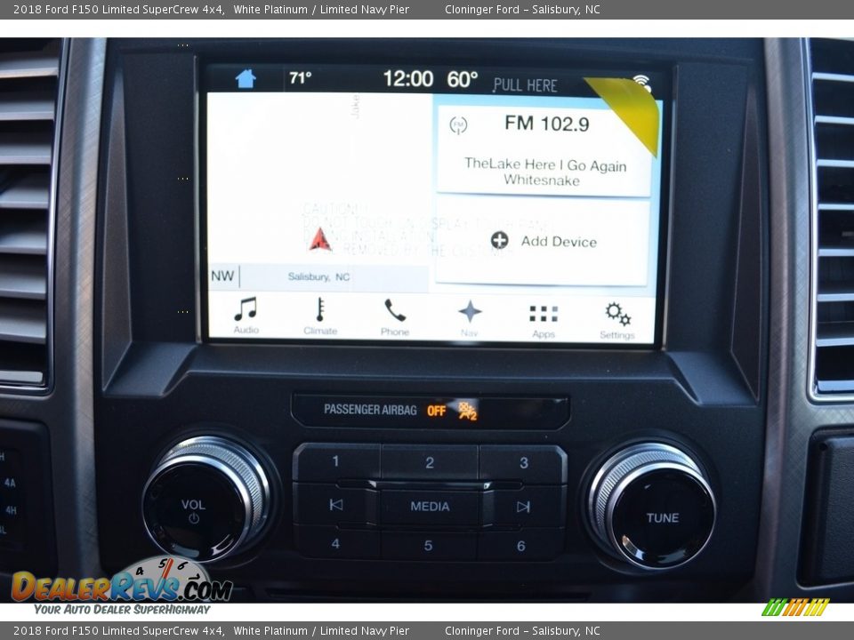 2018 Ford F150 Limited SuperCrew 4x4 White Platinum / Limited Navy Pier Photo #12