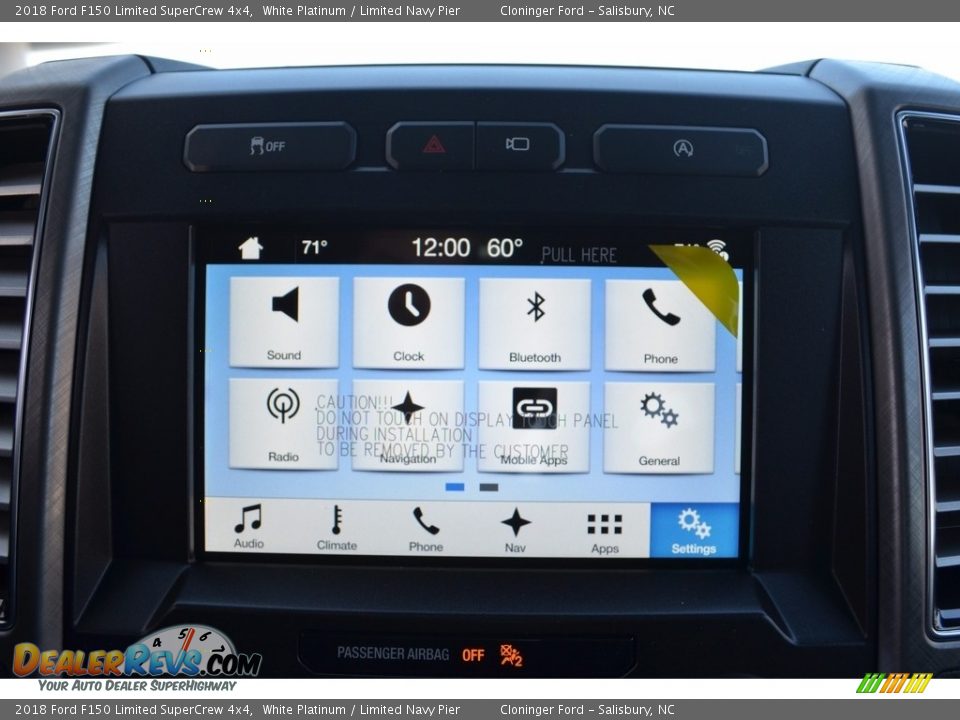 2018 Ford F150 Limited SuperCrew 4x4 White Platinum / Limited Navy Pier Photo #13