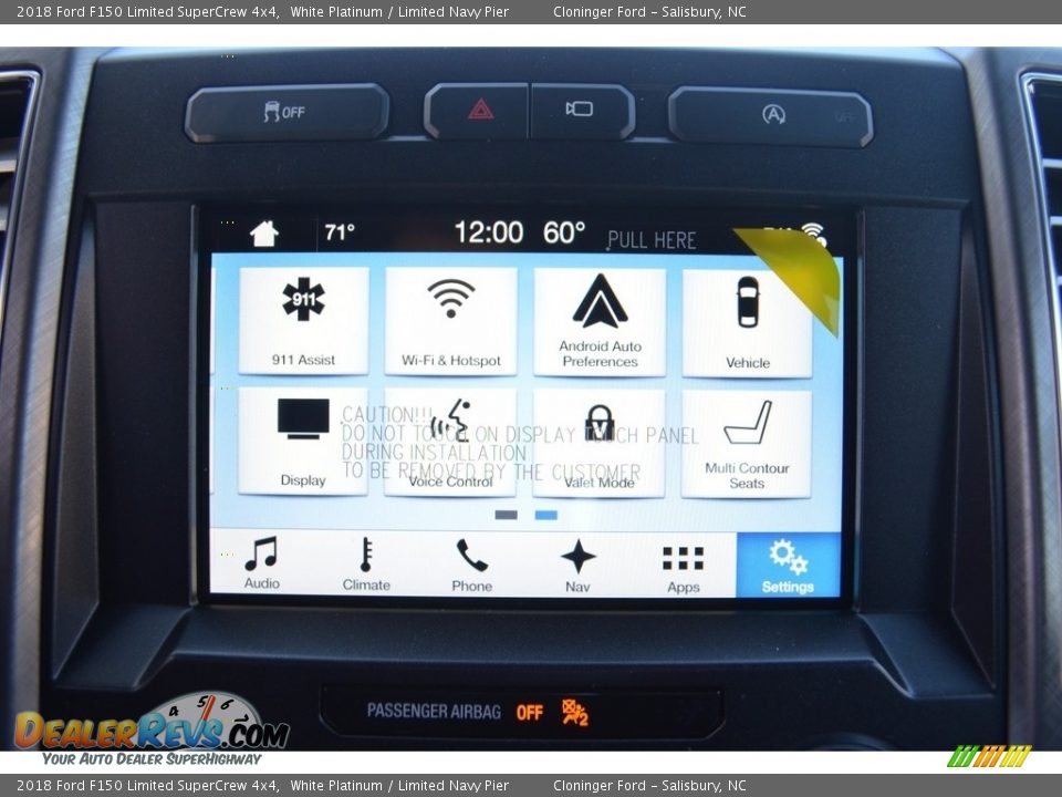 2018 Ford F150 Limited SuperCrew 4x4 White Platinum / Limited Navy Pier Photo #14