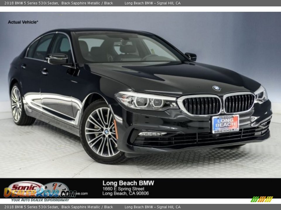 2018 BMW 5 Series 530i Sedan Black Sapphire Metallic / Black Photo #1