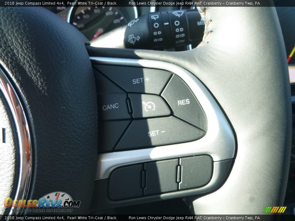 2018 Jeep Compass Limited 4x4 Pearl White Tri–Coat / Black Photo #18
