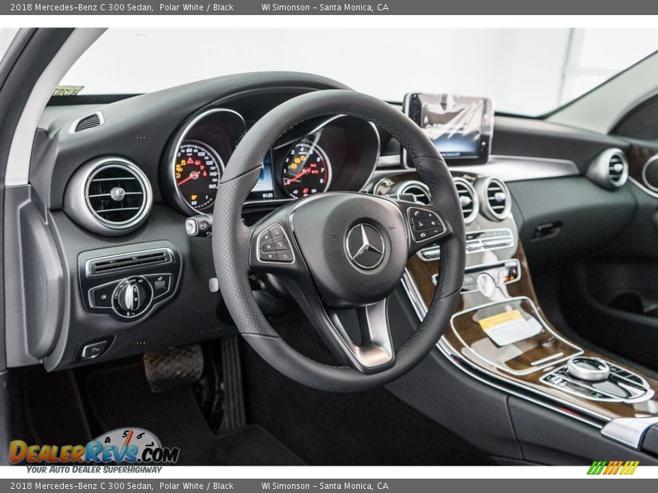 2018 Mercedes-Benz C 300 Sedan Polar White / Black Photo #6